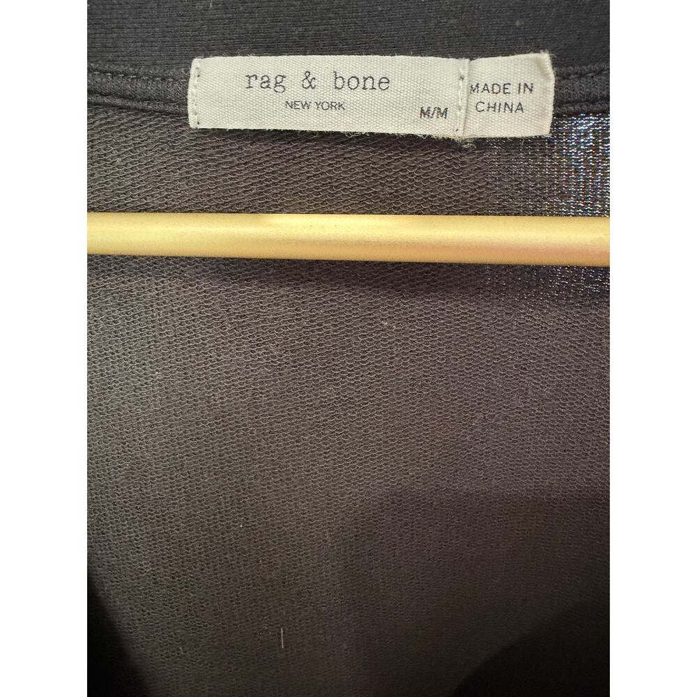 ✨ RAG & BONE Black V-Neck Top Banded Trim Modal M 🖤 - Picture 5 of 7